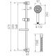 Zestaw prysznicowy Ferro Tutti przesuwny chrom (N340) 2