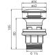 Ferro Korek automatyczny klik-klak 5/4" duży chrom (S287PP-B) 3