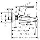 Bateria wannowa Hansgrohe Focus ścienne chrom (31940000) 2