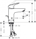 Bateria umywalkowa Hansgrohe Logis stojąca chrom (71100000) 2