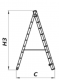 Drabex Drabina wolnostojąca dwustronna aluminiowa 9 stopniowa (DR4209) 4