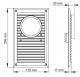 Maxpol Kratka do pochłaniacza 175x295mm fi120mm biała - 118 2