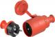 Opal Gniazdo GN-H2 + wtyczka WT-40H IP44 pomarańczowe 1