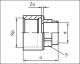 SANHA Mufa z brązu 4270G GW 42mm x 5/4" (1427042114) 2