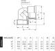 Perfexim Kolano mosiężne GW - GZ 1/2" (07-214-0150-000) 2