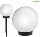 GreenBlue Solarna lampa wolnostojaca ogrodowa - kula 15x15x48cm, bialy LED (GB121) 7