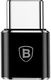 Adapter USB Baseus USB-C - MicroUSB Czarny  (28296-uniw) 1
