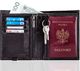 Solier Brązowe skórzane portfel etui na paszport SOLIER ALIVIA 3