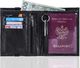 Solier Czarne skórzane portfel etui na paszport SOLIER AMAYA 5