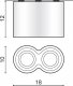 Lampa sufitowa Torino Plafon lampa sufitowa spot Azzardo Bross 2 2x50W GU10 chrom GM4200 CH 2