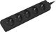 Lanberg 3m, czarna, 5 gniazd, kabel wykonany z pełnej miedzi -PS0-05E-0300-BK 1