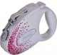 Flexi FLEXI Smycz Glam Splash Pink, M TAŚMA 5m, biała 2