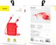 Baseus Etui ochronne do AirPods + Strap czerwone 13