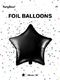 Party Deco Balon foliowy Gwiazdka, czarny, 48cm uniwersalny 2
