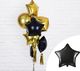 Party Deco Balon foliowy Gwiazdka, czarny, 48cm uniwersalny 4