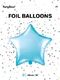 Party Deco Balon foliowy Gwiazdka, błękitny, 48cm uniwersalny 2