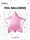 Party Deco Balon foliowy Gwiazdka, jasny różowy, 48cm uniwersalny 2