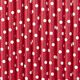 Party Deco Słomki papierowe do picia w kropki, czerwone, 19,5cm, 10 szt. uniwersalny 2