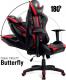 Fotel Diablo Chairs X-RAY L Czarno-czerwony 4