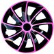 Kołpak Titanium 15 cali NRM Quad Bicolor różowo-czarne NRM komplet 4 sztuk pink 2