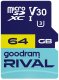 Karta GoodRam Rival MicroSDXC 64 GB Class 10 UHS-I/U3 V30 (GGSM3AA-0640R12) 1