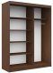 Fabryka Mebli Akord Szafa przesuwna do sypialni, NOTTE, 150x60x200 cm, wenge, biel, mat 3