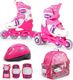 Rolki SMJ sport Combo Set 2w1 z wymienną płozą regulowane różowe r. 30-33 2