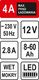 Sthor STHOR PROSTOWNIK 12V 4A 60Ah LED T82541 2