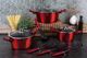 Berlinger Haus Zestaw garnków METALLIC BURGUNDY [BH-6162] 7