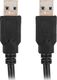 Kabel USB Lanberg USB-A - USB-A 1.8 m Czarny (CA-USBA-30CU-0018-BK) 2