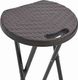 vidaXL składane stołki, 2 sztuki, HDPE i stal, brązowe, rattanowy wygląd (44559) 6