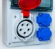 FAMATEL Rozdzielnica budowlana 32A/5P 16A/5P 4x2P+Z bez zabiezpieczeń RW3959 32/5 16/5 4GS IP44 3959.0014 4