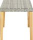 vidaXL ławka ogrodowa, 120 cm, szara, polirattan i drewno akacjowe (46489) 3