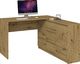 Biurko Topeshop Plus Brązowe 120 cm x 50 cm 3