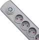 Listwa zasilająca Qoltec Swift przeciwprzepięciowa 5 gniazd 3 m szara (5901878502724) 2