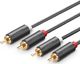 Kabel Ugreen RCA (Cinch) x2 - RCA (Cinch) x2 2m szary (10518) 2