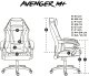 Fotel Fury Avenger M+ czarno-biały (NFF-1710) 13