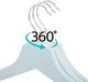 Springos Wieszaki na ubrania drewniane zestaw 3 szt. niebieskie UNIWERSALNY 9