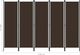 vidaXL Parawan 5-panelowy, brązowy, 250 x 180 cm 6