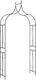 vidaXL Pergola ogrodowa, czarny, 120x38x258 cm, żelazna 1