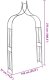 vidaXL Pergola ogrodowa, czarny, 120x38x258 cm, żelazna 6