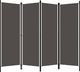 vidaXL Parawan 4-panelowy, antracytowy, 200 x 180 cm 2
