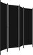 vidaXL Parawan 4-panelowy, czarny, 200 x 180 cm 3