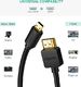 Kabel Ugreen HDMI Micro - HDMI 3m czarny (30104) 4