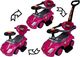 Lean Cars Jeździk z Pchaczem Mega Car 3w1 Różowy 2
