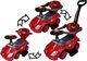 Lean Cars Jeździk z Pchaczem Mega Car 3w1 Czerwony 2