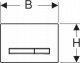 Przycisk spłukujący Geberit Przycisk uruchamiający Geberit Sigma50, przedni, biały, przyciski: czarny chrom [1] 3