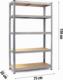 Humberg Regał metalowy magazynowy 150 x 75 x 30 cm Humberg 4840 8