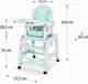 Ricokids Krzesełko do karmienia Sinco 5w1 turkusowe (7092) 2