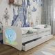 Kocot Kids Łóżko BABY DREAMS niebieski miś dziecięce z szufladą 1